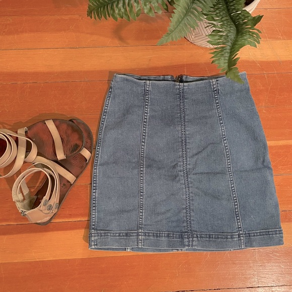 Free People Modern Femme Denim Mini Skirt - Picture 5 of 8